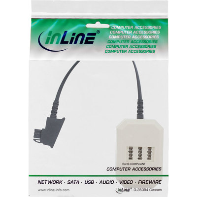 InLine® TAE Adapter, TAE-F Stecker an TAE NFN + RJ11 (6P4C) Buchse, 0,2m (Produktbild 3)