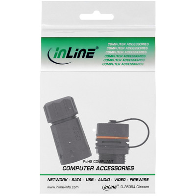 InLine® Patchkabelkupplung Cat.6A, wasserdicht IP68, 2x RJ45 Buchse, geschirmt (Produktbild 3)