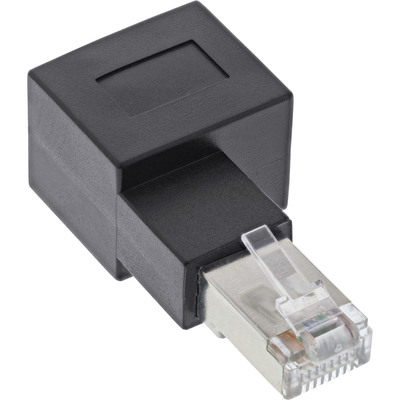 InLine® Patchkabel-Adapter Cat.6A, RJ45 Stecker/Buchse, 90° rechts gewinkelt (Produktbild 2)