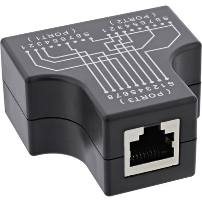InLine® Cat.5e STP T-Adapter (Port-Doppler), RJ45 Buchse an 2x RJ45 Buchse (Produktbild 2)
