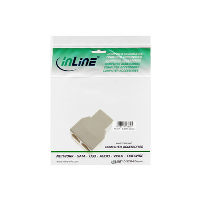 InLine® Modular Verteiler, 1x RJ12 Buchse auf 2x RJ12 Buchse (Produktbild 3)