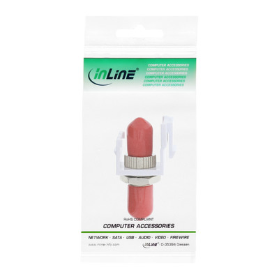 InLine® LWL Keystone Snap-in Kupplung, Simplex ST/ST, multimode, Keramik-Hülse (Produktbild 3)
