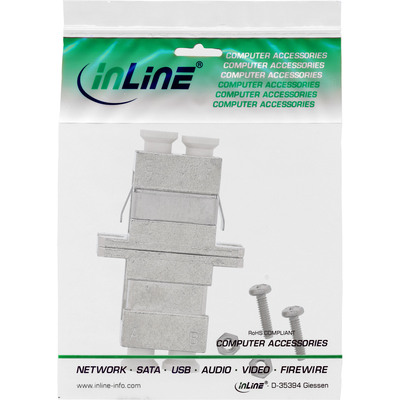 InLine® LWL Metall-Kupplung, Duplex LC/LC, multimode, Keramik-Hülse, zum Einbau (Produktbild 3)
