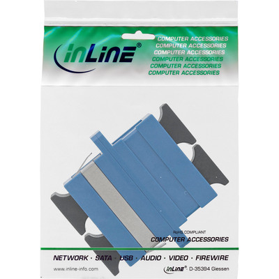 InLine® LWL Kupplung, Duplex SC/SC, singlemode, blau, Keramik-Hülse, zum Einbau (Produktbild 3)