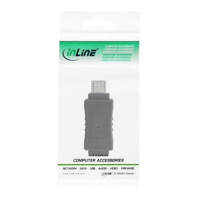 InLine® Micro-USB Adapter, Micro-B Stecker an Mini USB 5-pol Buchse (Produktbild 3)