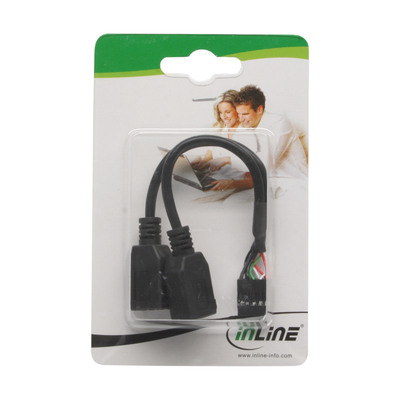 InLine® USB 2.0 Adapterkabel, 2x Buchse A auf Pfostenanschluss (Produktbild 2)