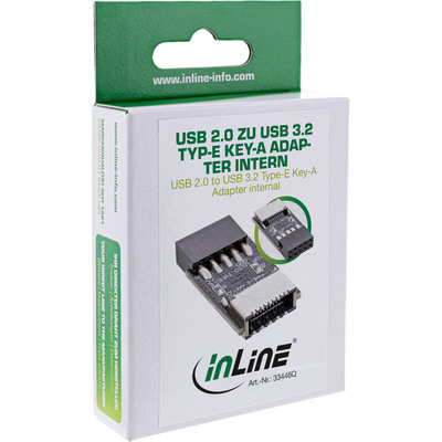 InLine® USB 2.0 zu USB 3.2 Typ-E Key-A Adapter intern (Produktbild 3)
