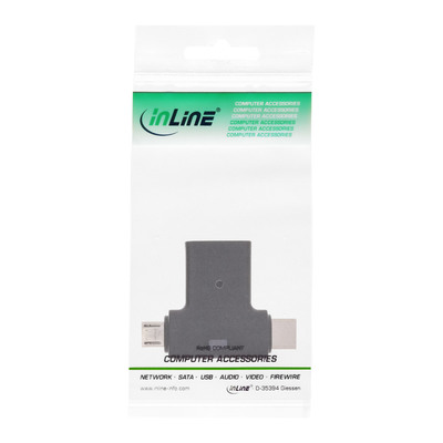 InLine® USB 3.1/2.0 T-Adapter, USB-C Stecker oder Micro-USB an A Buchse (Produktbild 3)