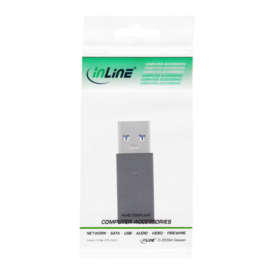 InLine® USB 3.2 Gen.2 Adapter, USB-A Stecker auf USB-C Buchse (Produktbild 3)