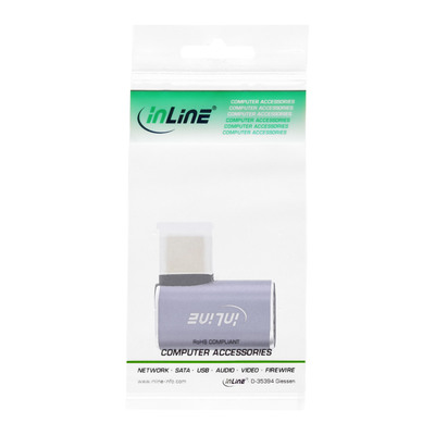 InLine® USB4 Adapter, USB-C Stecker/Buchse rechts/links gewinkelt, Aluminium  (Produktbild 5)