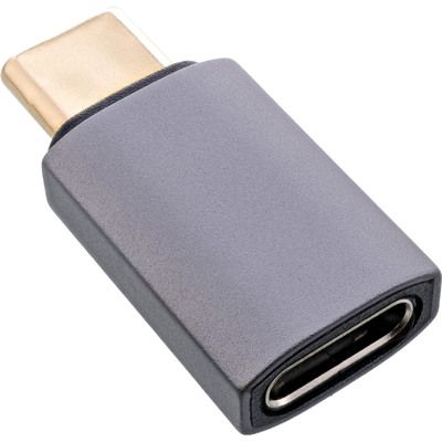 InLine® USB4 Adapter, USB-C Stecker/Buchse, Alu, grau (Produktbild 2)