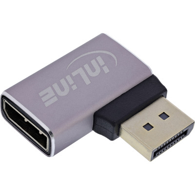 InLine® DisplayPort 1.4 Adapter, DisplayPort Stecker /Buchse, 90° rechts, 8K UHD (Produktbild 2)