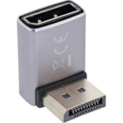 InLine® DisplayPort 1.4 Adapter, DisplayPort Stecker / Buchse, 90° unten, 8K UHD (Produktbild 2)