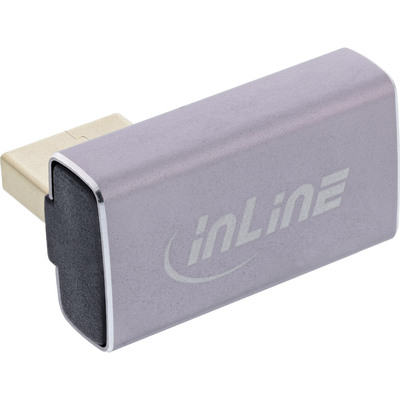 InLine® DisplayPort 1.4 Adapter, DisplayPort St/ Bu, 90° vertikal links, 8K UHD (Produktbild 2)