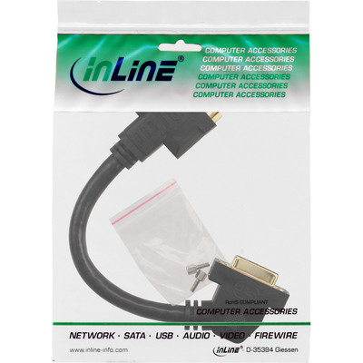 InLine® DVI-I Adapterkabel, 24+5 Buchse/Buchse, zum Einbau, vergoldete Kontakte (Produktbild 2)