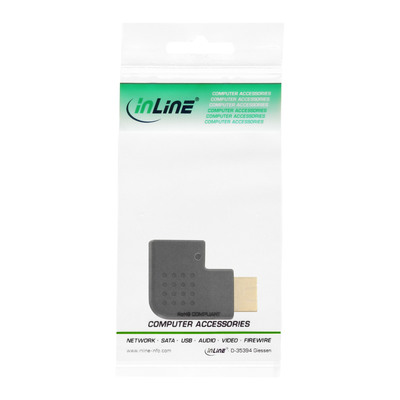 InLine® HDMI Adapter, Stecker / Buchse, seitlich links gewinkelt, 4K2K (Produktbild 3)