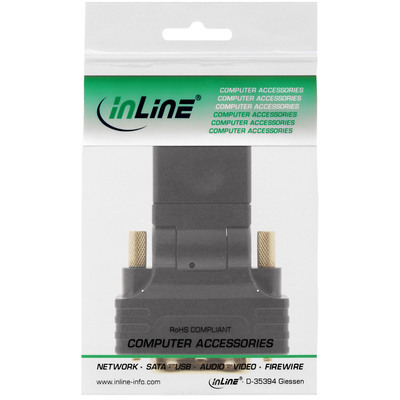 InLine® HDMI-DVI Adapter, HDMI Buchse auf DVI Stecker, flexibler Winkel, 4K2K  (Produktbild 5)