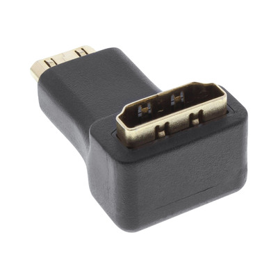 InLine® HDMI Adapter, HDMI A Buchse auf Mini HDMI C Stecker, gewinkelt, 4K2K (Produktbild 2)