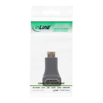 InLine® HDMI Adapter, HDMI A Buchse auf Mini HDMI C Stecker, gewinkelt, 4K2K (Produktbild 3)