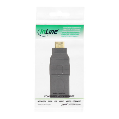 InLine® HDMI Adapter, HDMI A Buchse auf Mini HDMI C Stecker, flexibel, 4K2K  (Produktbild 5)