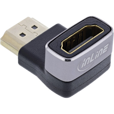 InLine® HDMI Adapter, HDMI A Stecker / Buchse, 90° unten, 8K UHD (Produktbild 2)