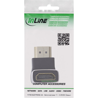 InLine® HDMI Adapter, HDMI A Stecker / Buchse, 90° unten, 8K UHD  (Produktbild 5)