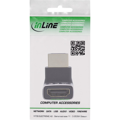 InLine® HDMI Adapter, HDMI A Stecker / Buchse, 90° oben, 8K UHD  (Produktbild 5)