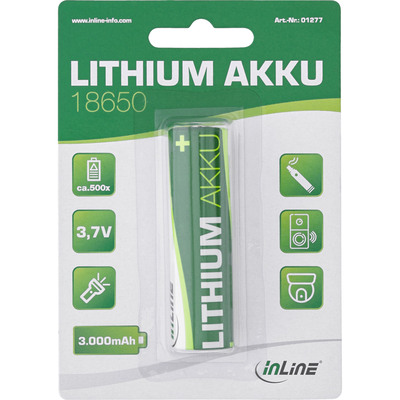 InLine® Lithium-Ionen Akku, 3000mAh, 18650 (Produktbild 3)