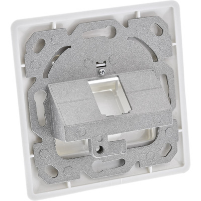 InLine® Rahmenset für 1x RJ45 Bu/LSA Einsatz, Keystone SNAP-In, weiß RAL9010 (Produktbild 2)