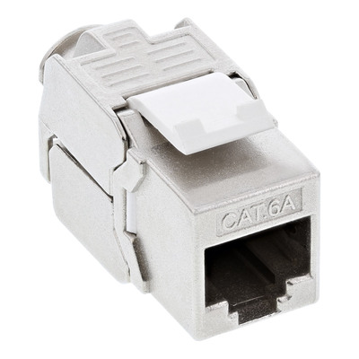 InLine® Cat.6A Anschlussdose, Unterputz, 2x Keystone RJ45 Buchse, weiß RAL9010  (Produktbild 5)