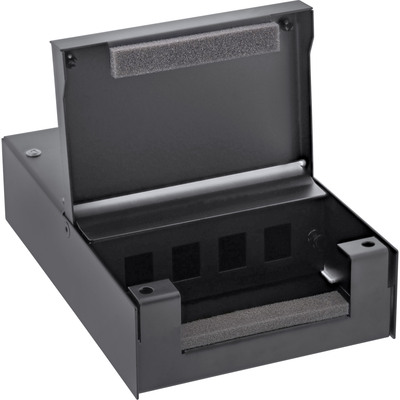 InLine® Anschlussdose Aufputz für 4x Keystone RJ45 Buchse, Metall, schwarz (Produktbild 2)