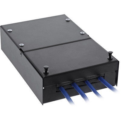 InLine® Anschlussdose Aufputz für 4x Keystone RJ45 Buchse, Metall, schwarz  (Produktbild 5)