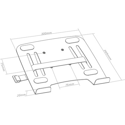 InLine® Notebook-Halterung mit VESA 75 Adapter (Produktbild 2)