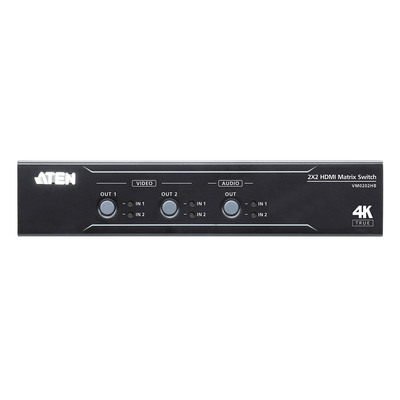 ATEN VM0202HB HDMI Matrix Switch 2x2 True 4K mit Audio De-Embedder (Produktbild 3)