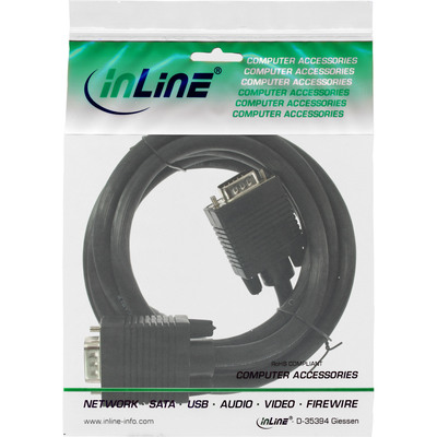 InLine® S-VGA Kabel, 15pol HD Stecker / Stecker, schwarz, 5m (Produktbild 2)