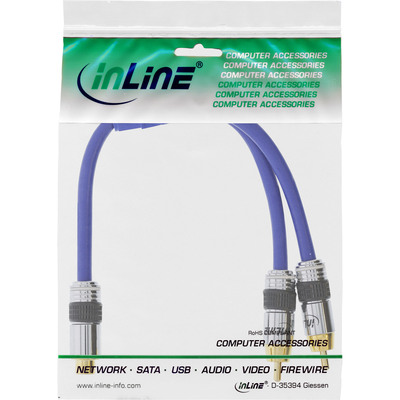 InLine® Cinch-Y-Kabel, PREMIUM, 1x Cinch Buchse zu 2x Cinch Stecker, 0,25m (Produktbild 2)