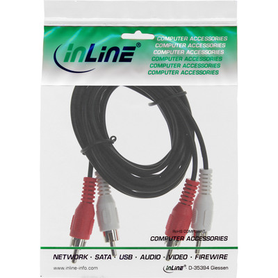 InLine® Cinch Kabel, 2x Cinch, Stecker / Stecker, 2m (Produktbild 2)