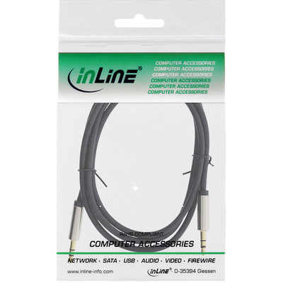 InLine® Slim Audio Kabel Klinke 3,5mm ST/ST, Stereo, 1m (Produktbild 2)