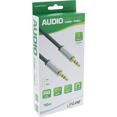 InLine® Slim Audio Kabel Klinke 3,5mm ST/ST, Stereo, 5m (Produktbild 2)