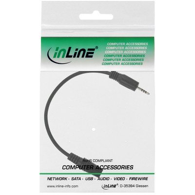 InLine® Klinken Adapterkabel 4pol. 2,5mm Stecker -> 4pol. 3,5mm Buchse, 2m (Produktbild 2)