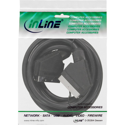 InLine® Scart Anschlusskabel, Stecker / Stecker, 3m (Produktbild 2)