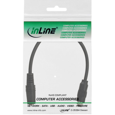 InLine Audio Adapterkabel zum Einbau 1x mit Gewinde, 3,5mm Stereo Buchse/Buchse, 0,2m (Produktbild 11)
