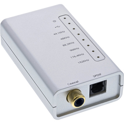 InLine® USB HD Audio Konverter, USB Hi-Fi (24-bit 192kHz) zu Digital Coax / Toslink / I2S Audio Konverter (Produktbild 2)