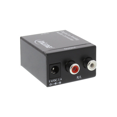InLine® Audio-Konverter Digital zu Analog, DA-Wandler, Eingang Toslink oder Cinch, Ausgang 2x Cinch Stereo (Produktbild 2)