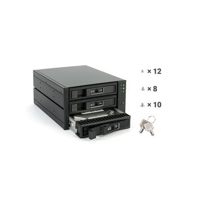 FANTEC BP-T2131, SAS & SATA Backplane für 3x 3,5/2,5 HDD/SSD, schwarz  (Produktbild 5)