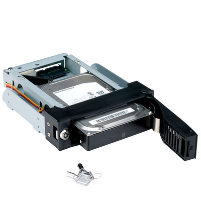 FANTEC MR-35SATA-A, 3,5 SATA HDD/SSD Wechselrahmen, schwarz, Anti-Vibration (Produktbild 2)