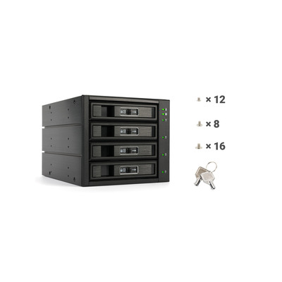 FANTEC BP-T3141, SAS & SATA Backplane für 4x 3,5/2,5 HDD/SSD, schwarz (Produktbild 6)