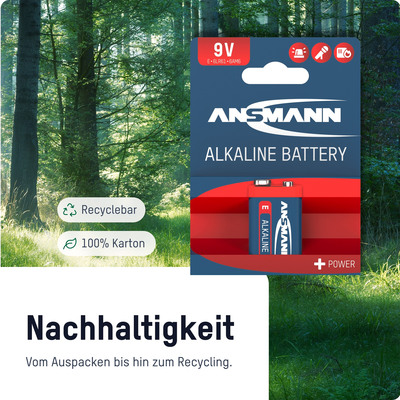 Ansmann RED Alkaline-Batterie, 6LR61, 1515-0000 9V-Block (Produktbild 6)