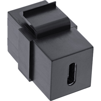 InLine® USB 3.1 Keystone Snap-In Einsatz, USB-C Buchse / Buchse, schwarz (Produktbild 2)