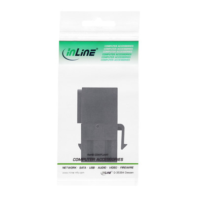 InLine® USB 3.1 Keystone Einsatz, USB-A Buchse / Buchse, gewinkelt, schwarz (Produktbild 3)